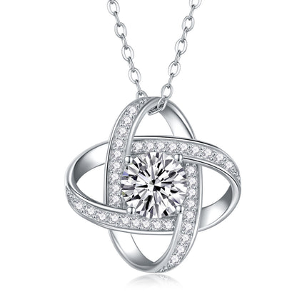 Zircon Silver Pendant Necklace