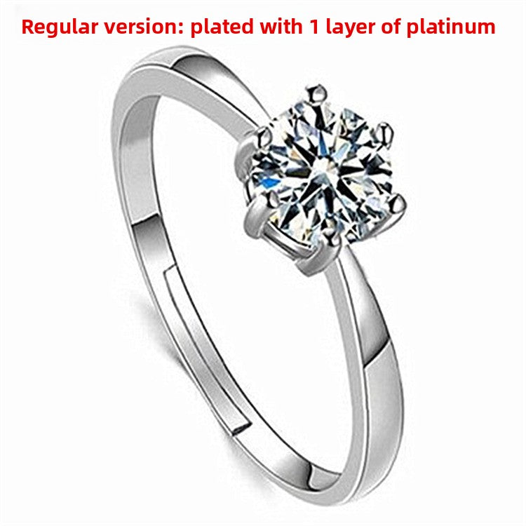 zircon silver ring