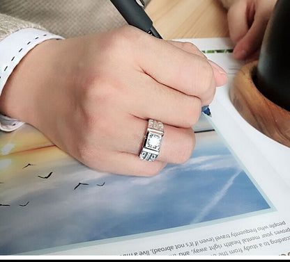 zircon silver ring