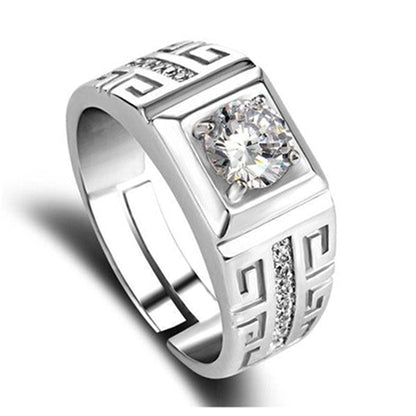 zircon silver ring