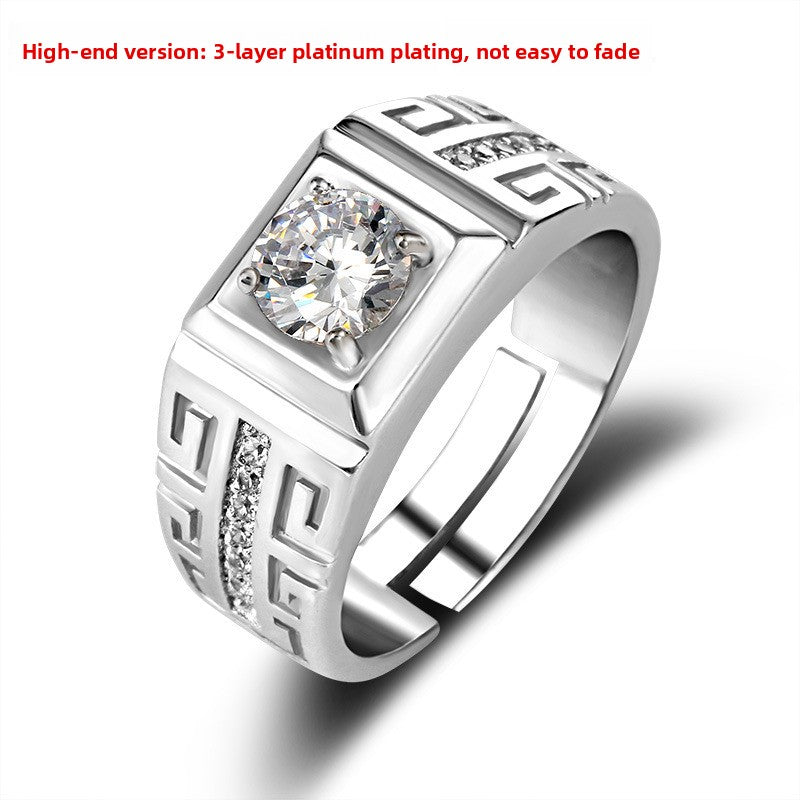 zircon silver ring
