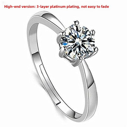 zircon silver ring
