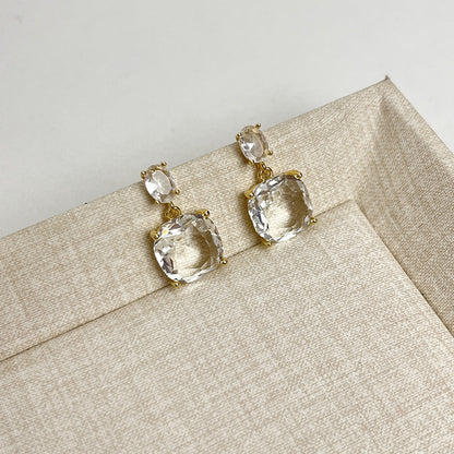 Zircon Silver Stud Earrings