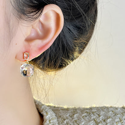 Zircon Silver Stud Earrings