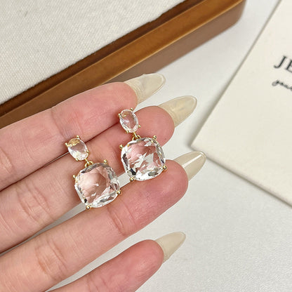 Zircon Silver Stud Earrings