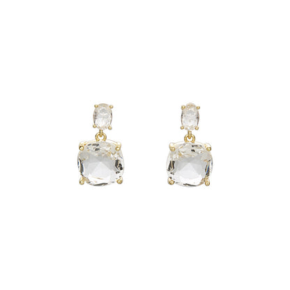 Zircon Silver Stud Earrings