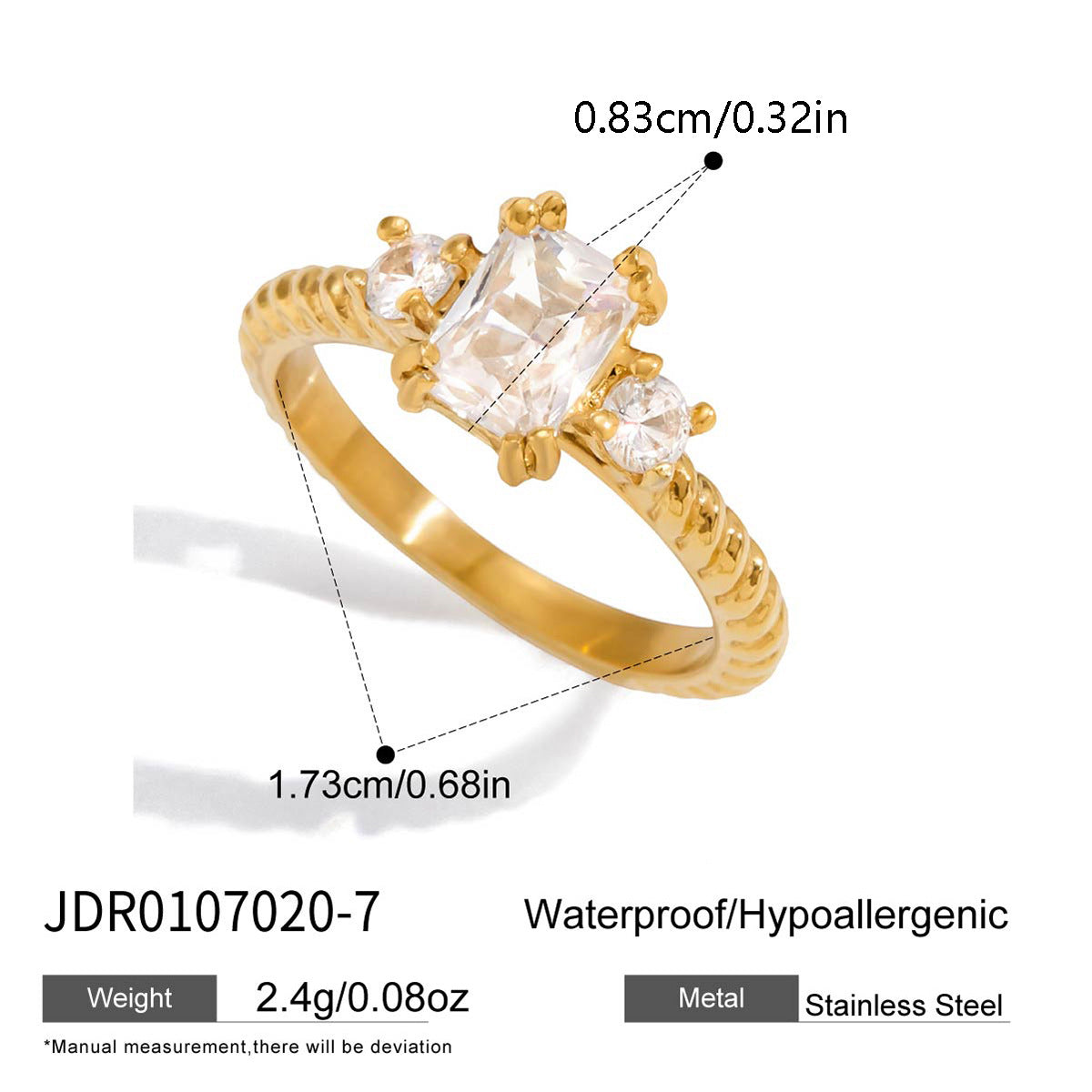 Zircon Steel Ring