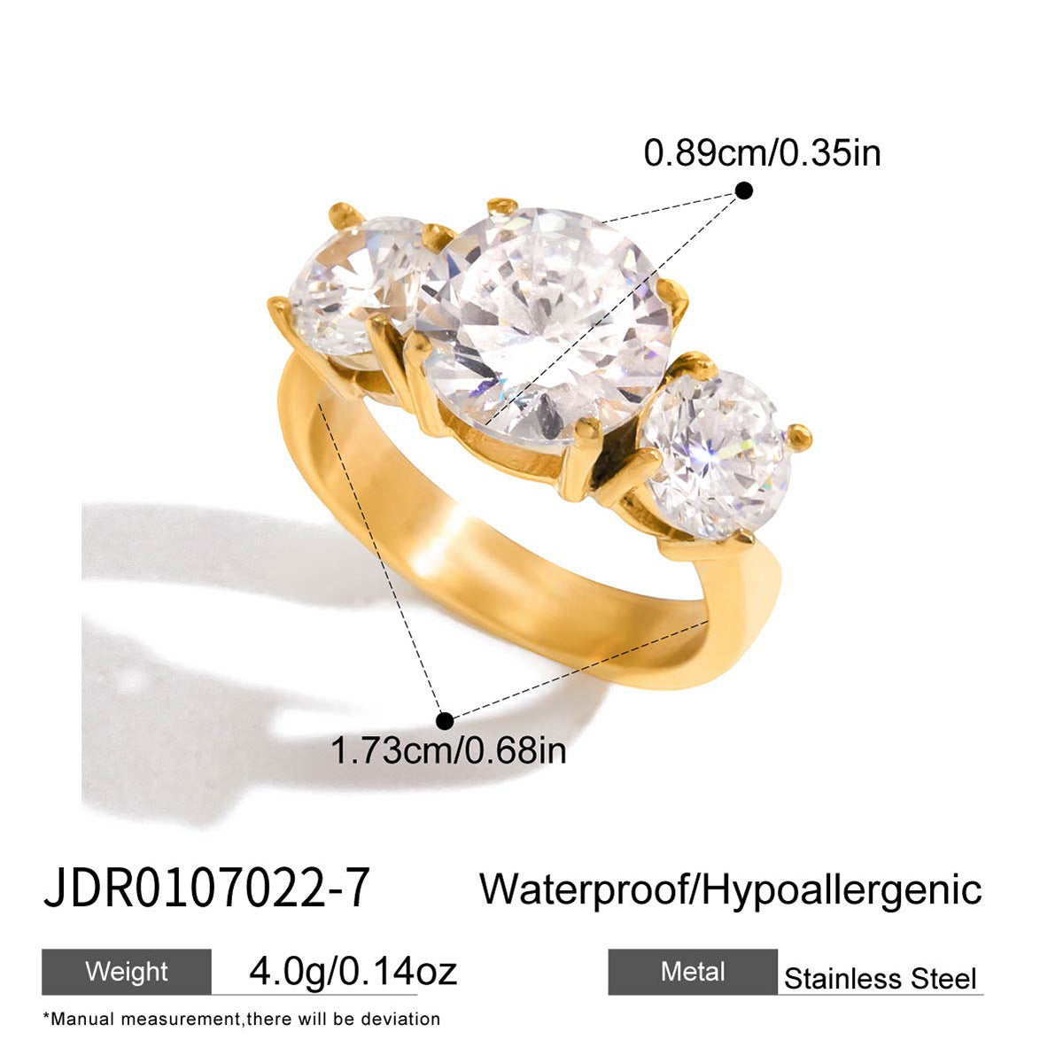 Zircon Steel Ring