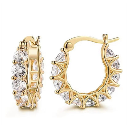 Zircon U-Shape Earrings
