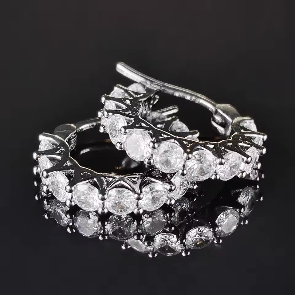 Zircon U-Shape Earrings