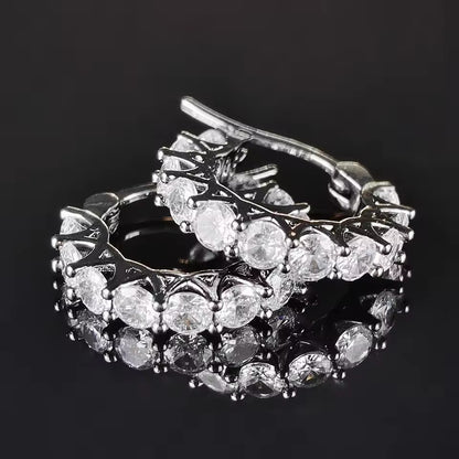 Zircon U-Shape Earrings