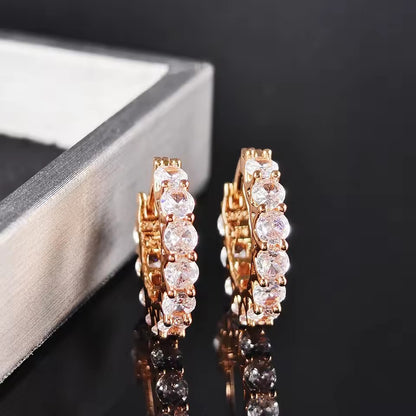 Zircon U-Shape Earrings