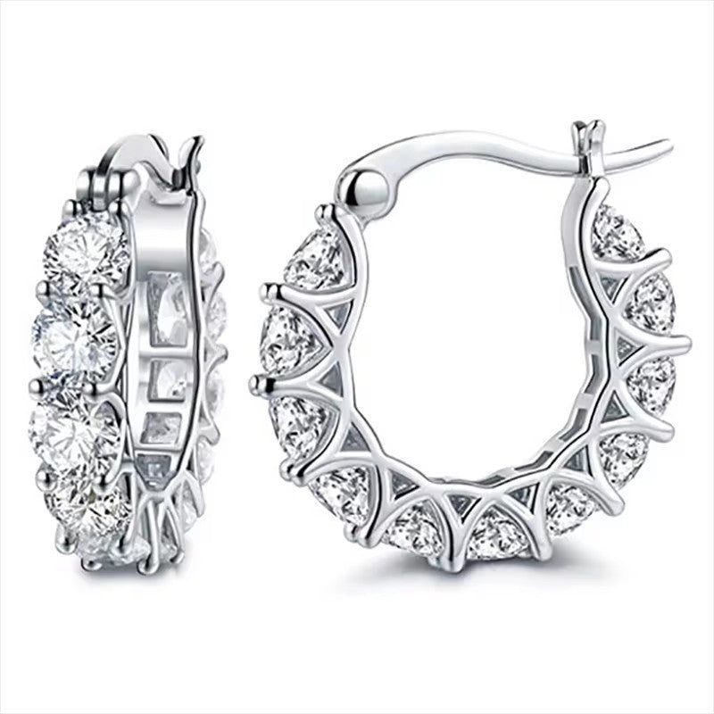 Zircon U-Shape Earrings