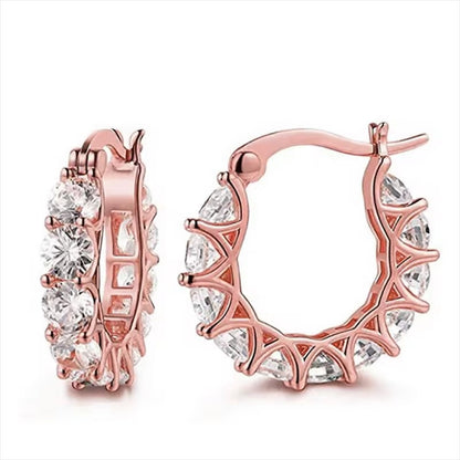 Zircon U-Shape Earrings