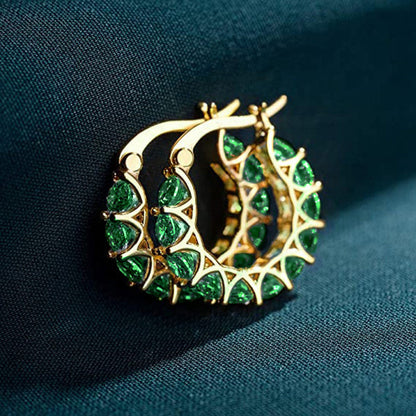 Zircon U-Shape Earrings