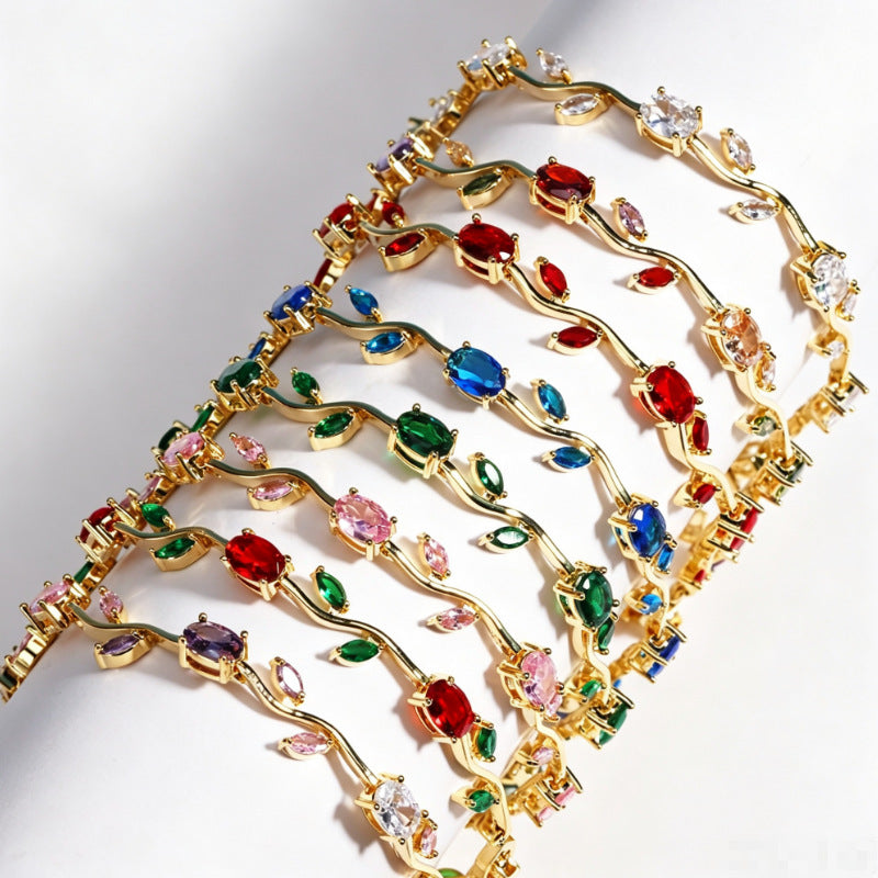 Zirconia Branch Design Bracelet