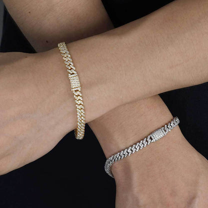 Zirconia Cuban Chain Bracelet
