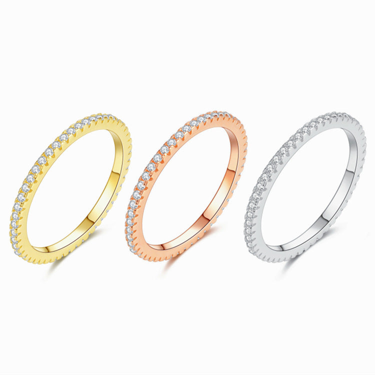 Zirconia Diamond Studded Ring