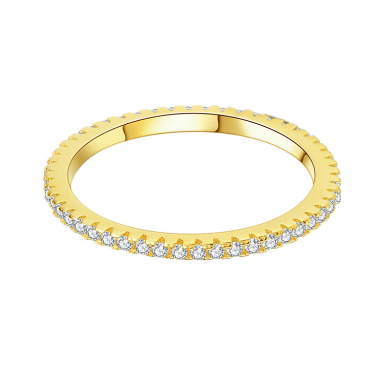 Zirconia Diamond Studded Ring