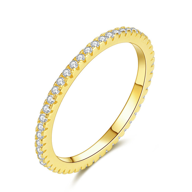 Zirconia Diamond Studded Ring