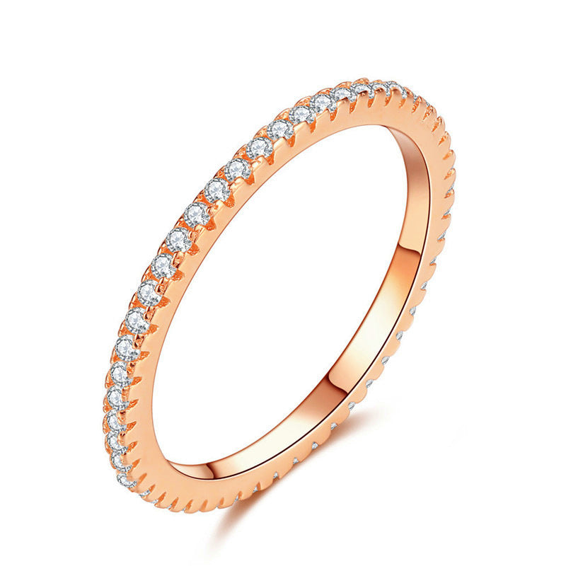 Zirconia Diamond Studded Ring