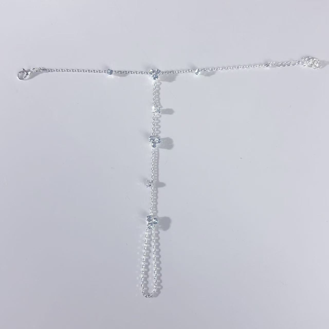 Zirconia Inlaid Rhinestone Adjustable Bracelet