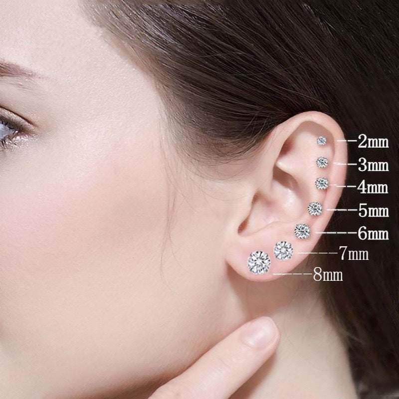 Zirconia Stud Earrings