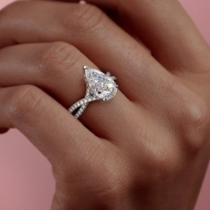 Zirconia Teardrop Ring