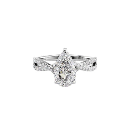 Zirconia Teardrop Ring