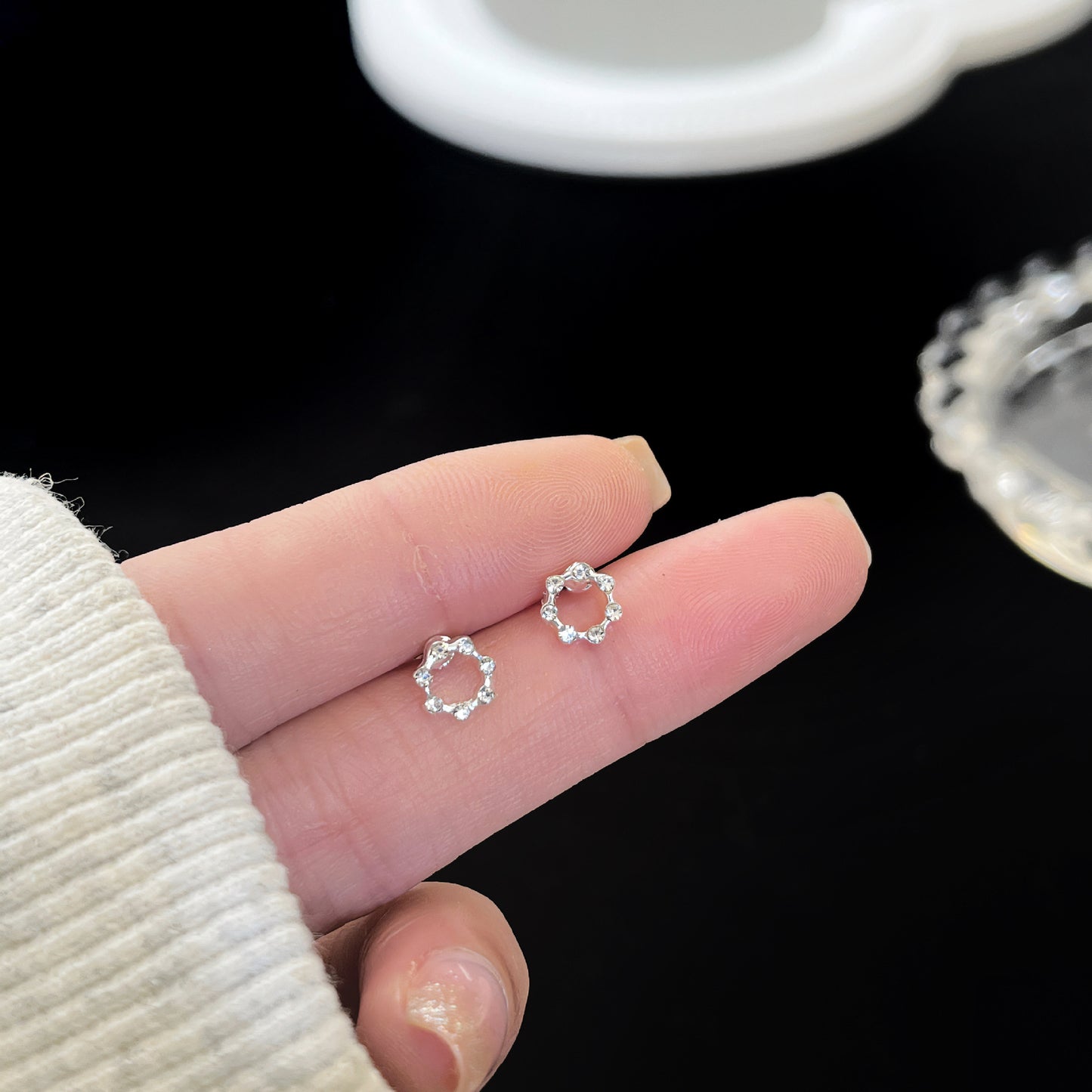 Zirconite ear rings