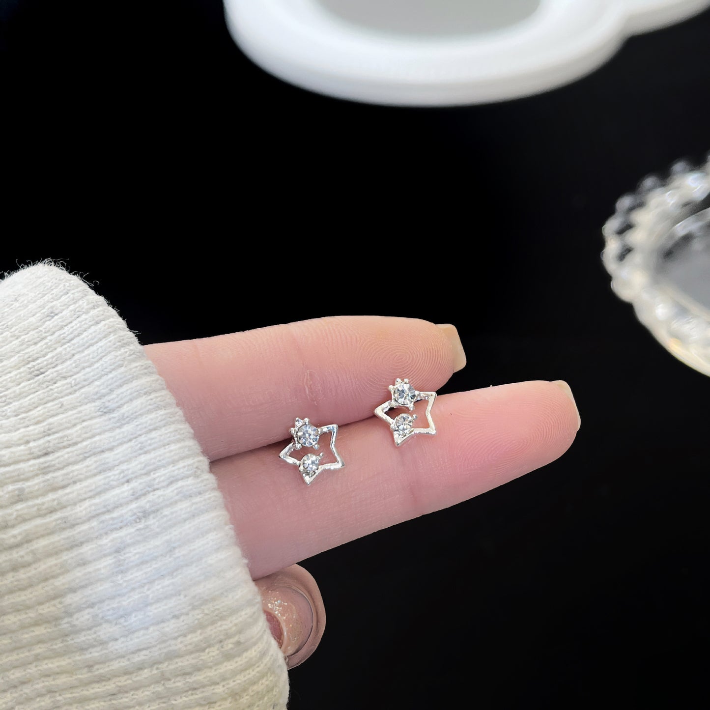 Zirconite ear rings