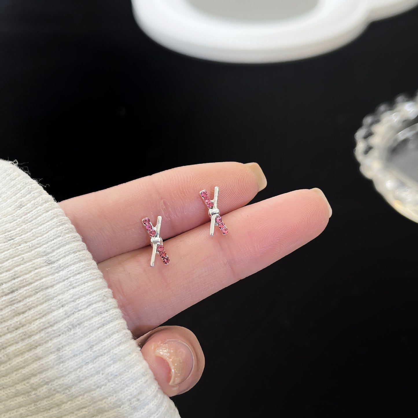 Zirconite ear rings