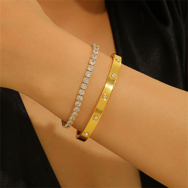Zirconium Diamond Bracelet Set