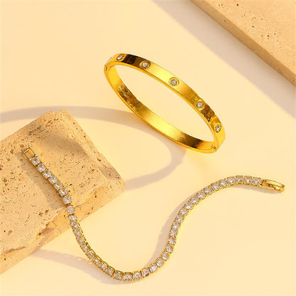 Zirconium Diamond Bracelet Set