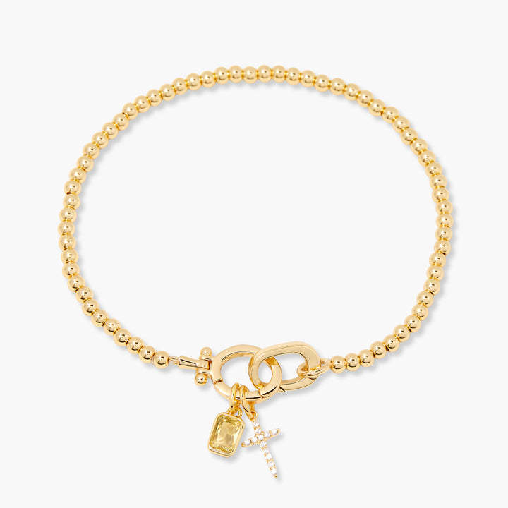 Zodiac Birthstone Gold Plated Adjustable Bracelet