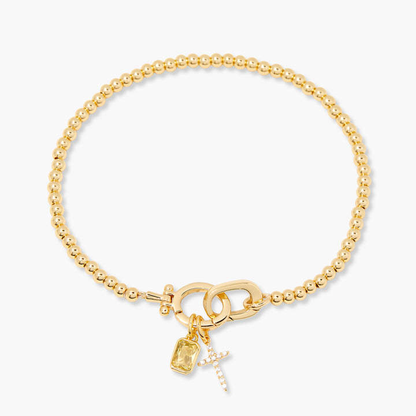 Zodiac Birthstone Gold Plated Adjustable Bracelet