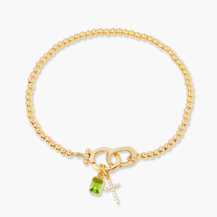 Zodiac Birthstone Gold Plated Adjustable Bracelet