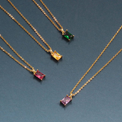 Zodiac Birthstone Necklace for Women
